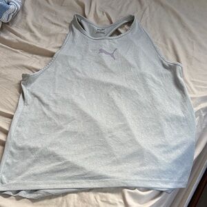 Puma Light Gray Tank with Lavender Logo